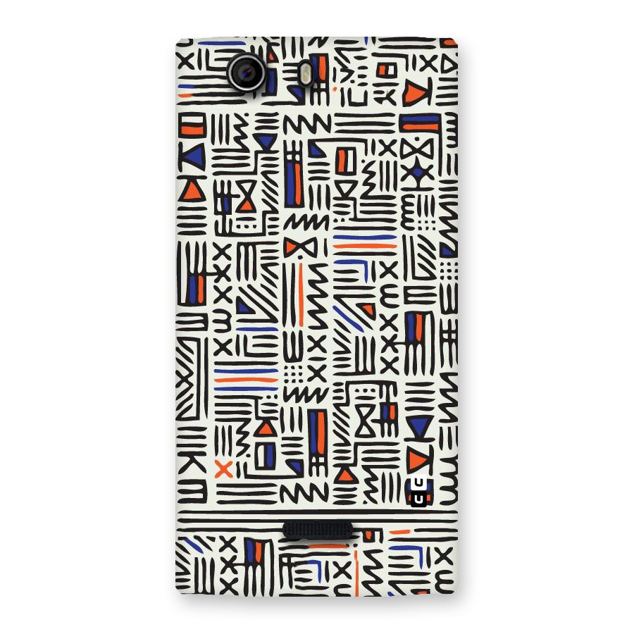 Orange Blue Number Back Case for Canvas Nitro 2 E311