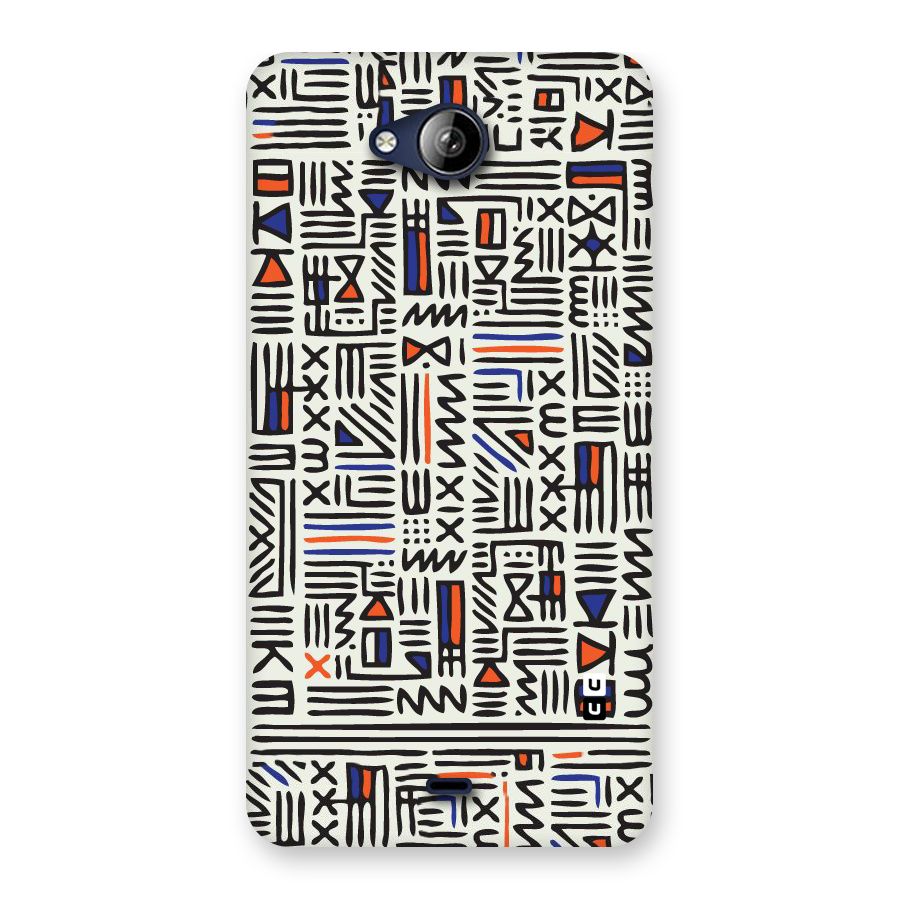 Orange Blue Number Back Case for Canvas Play Q355