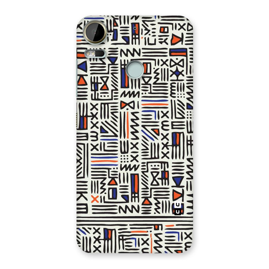 Orange Blue Number Back Case for Desire 10 Pro