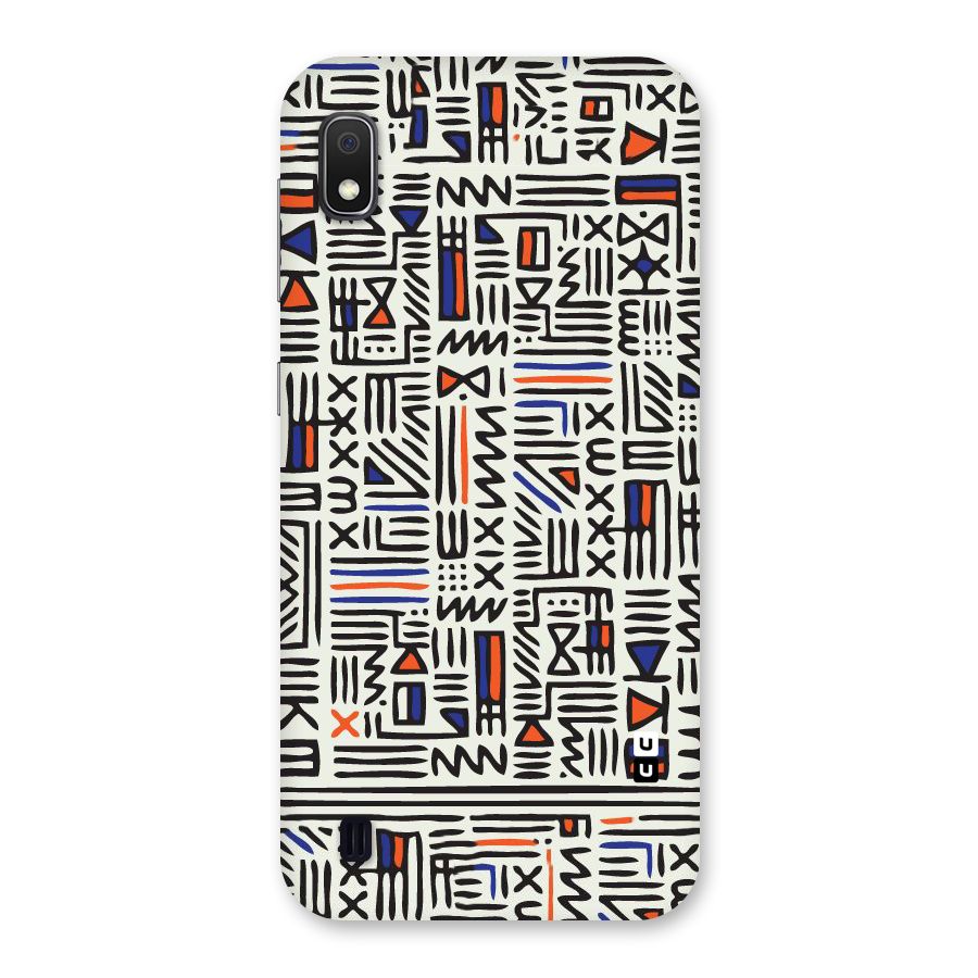 Orange Blue Number Back Case for Galaxy A10