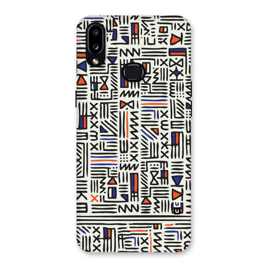 Orange Blue Number Back Case for Galaxy A10s