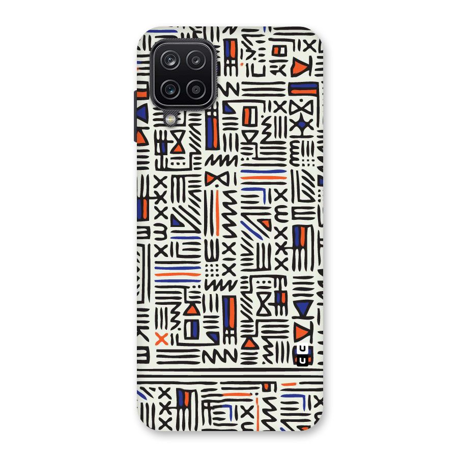 Orange Blue Number Back Case for Galaxy A12