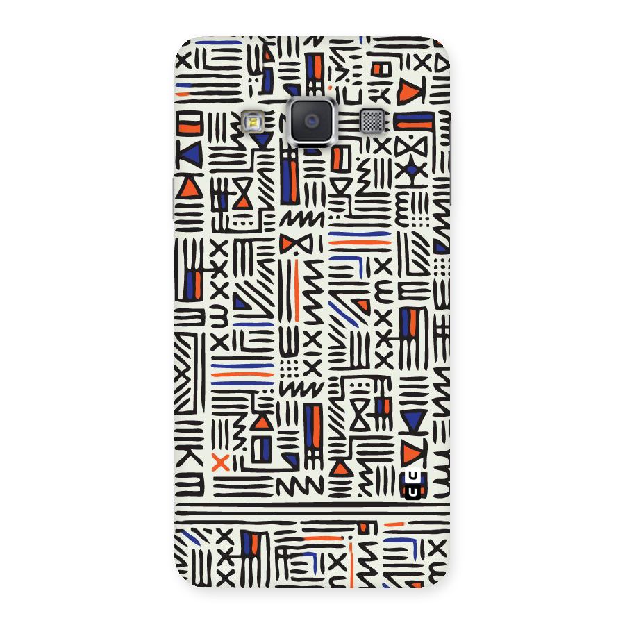 Orange Blue Number Back Case for Galaxy A3