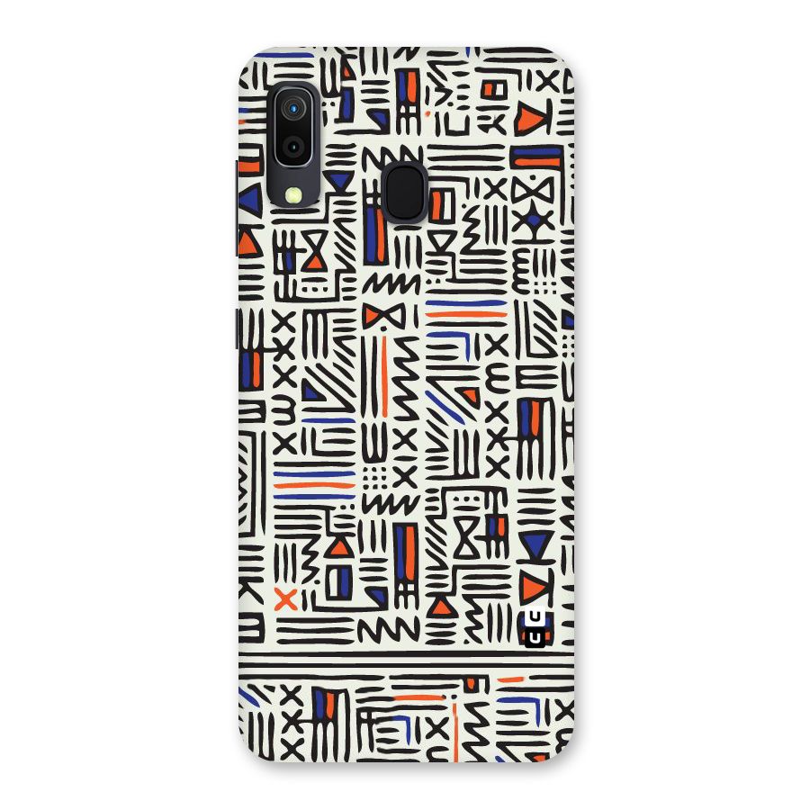 Orange Blue Number Back Case for Galaxy A30
