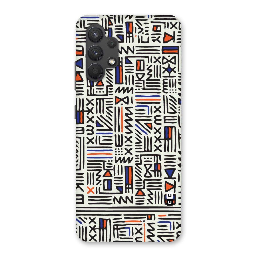 Orange Blue Number Back Case for Galaxy A32
