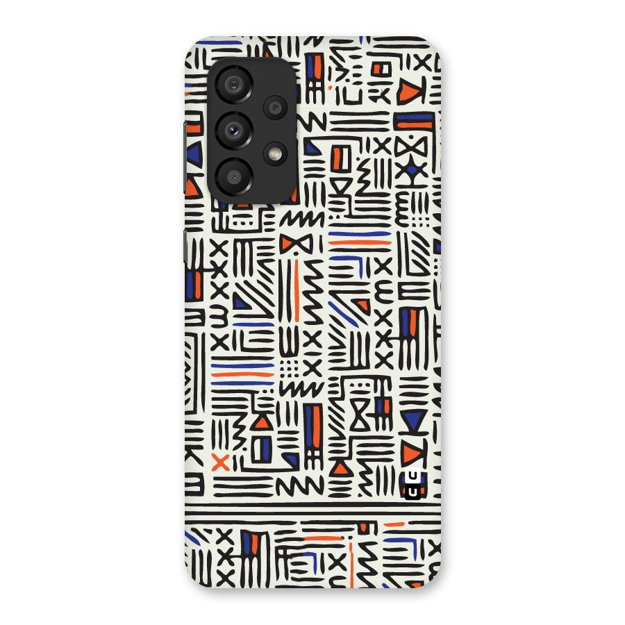 Orange Blue Number Back Case for Galaxy A33 5G