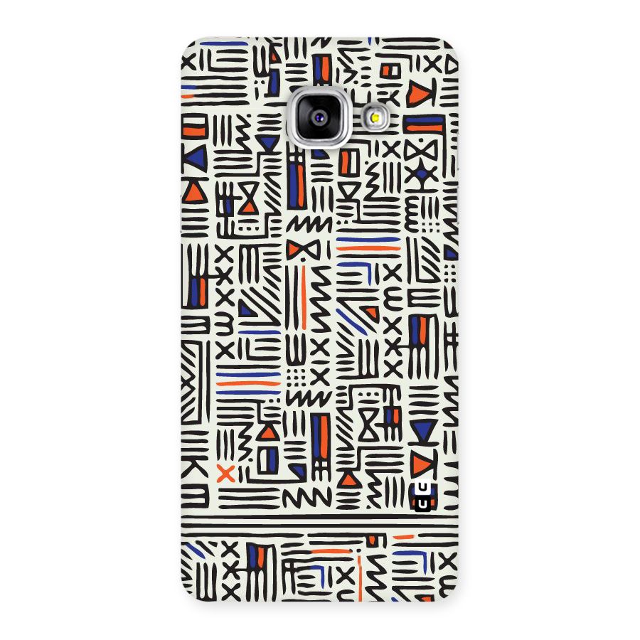 Orange Blue Number Back Case for Galaxy A5 2016