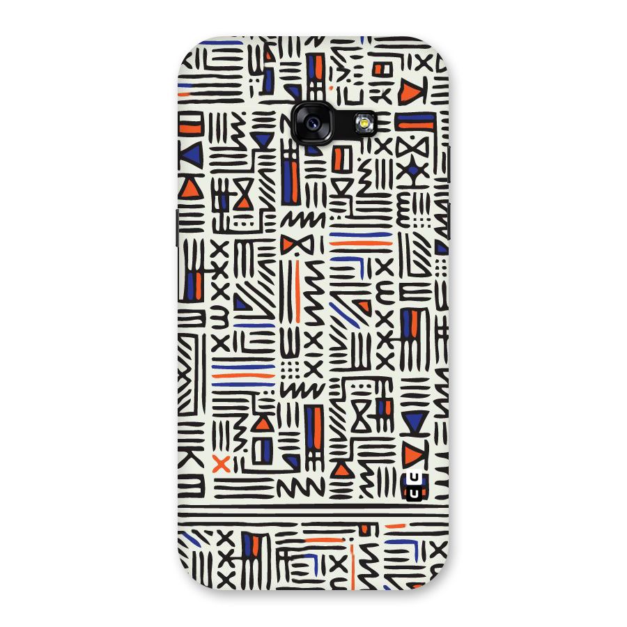 Orange Blue Number Back Case for Galaxy A5 2017