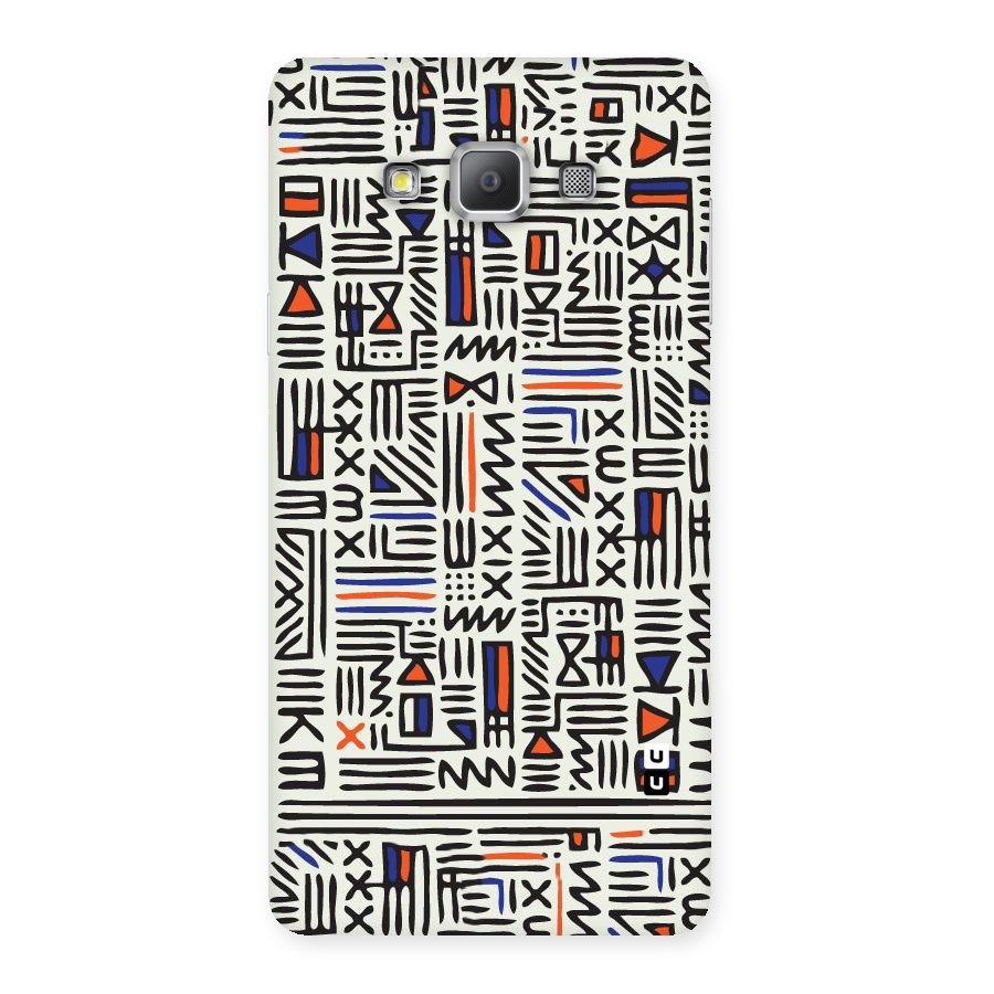 Orange Blue Number Back Case for Galaxy A7