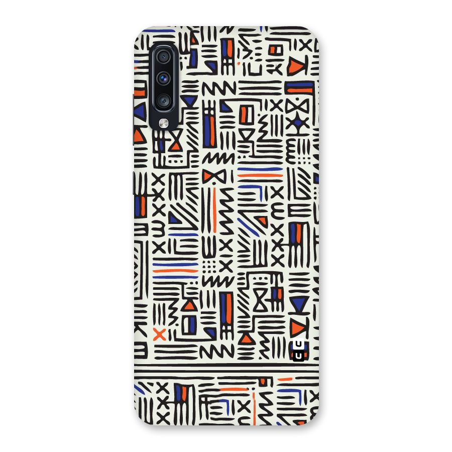 Orange Blue Number Back Case for Galaxy A70