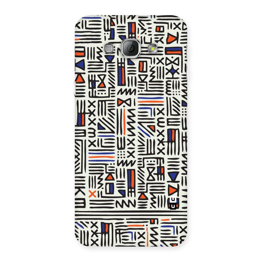 Orange Blue Number Back Case for Galaxy A8