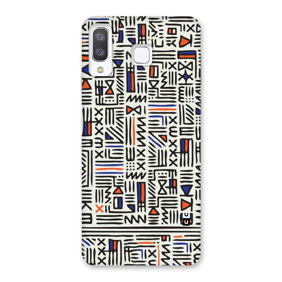 Orange Blue Number Back Case for Galaxy A8 Star