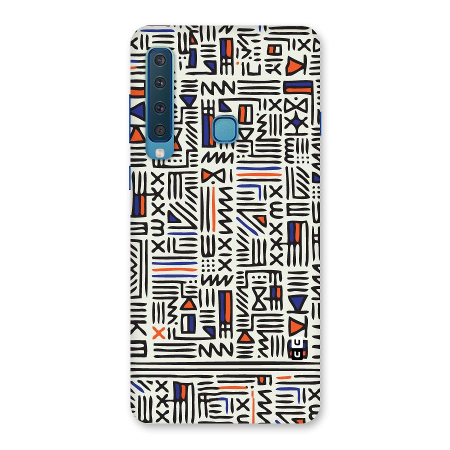 Orange Blue Number Back Case for Galaxy A9 (2018)