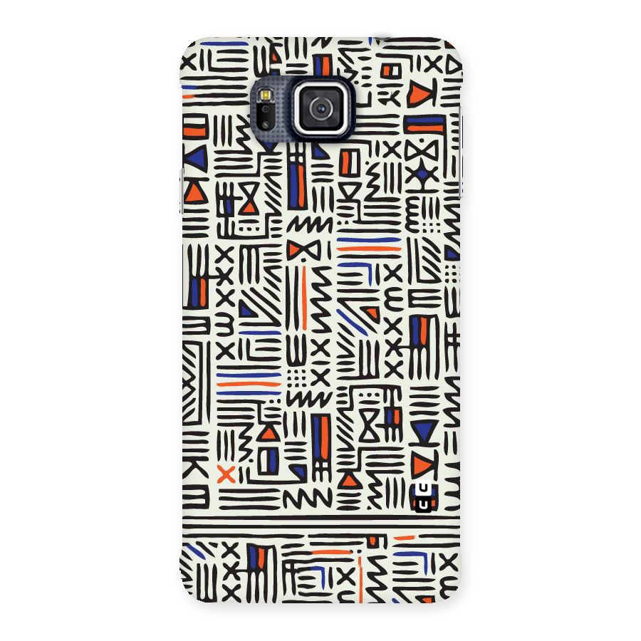 Orange Blue Number Back Case for Galaxy Alpha