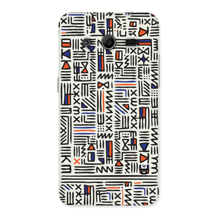 Orange Blue Number Back Case for Galaxy Core 2