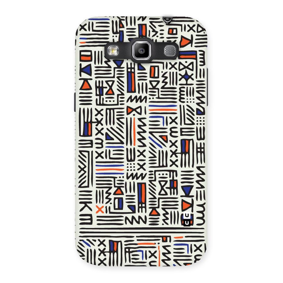 Orange Blue Number Back Case for Galaxy Grand Quattro