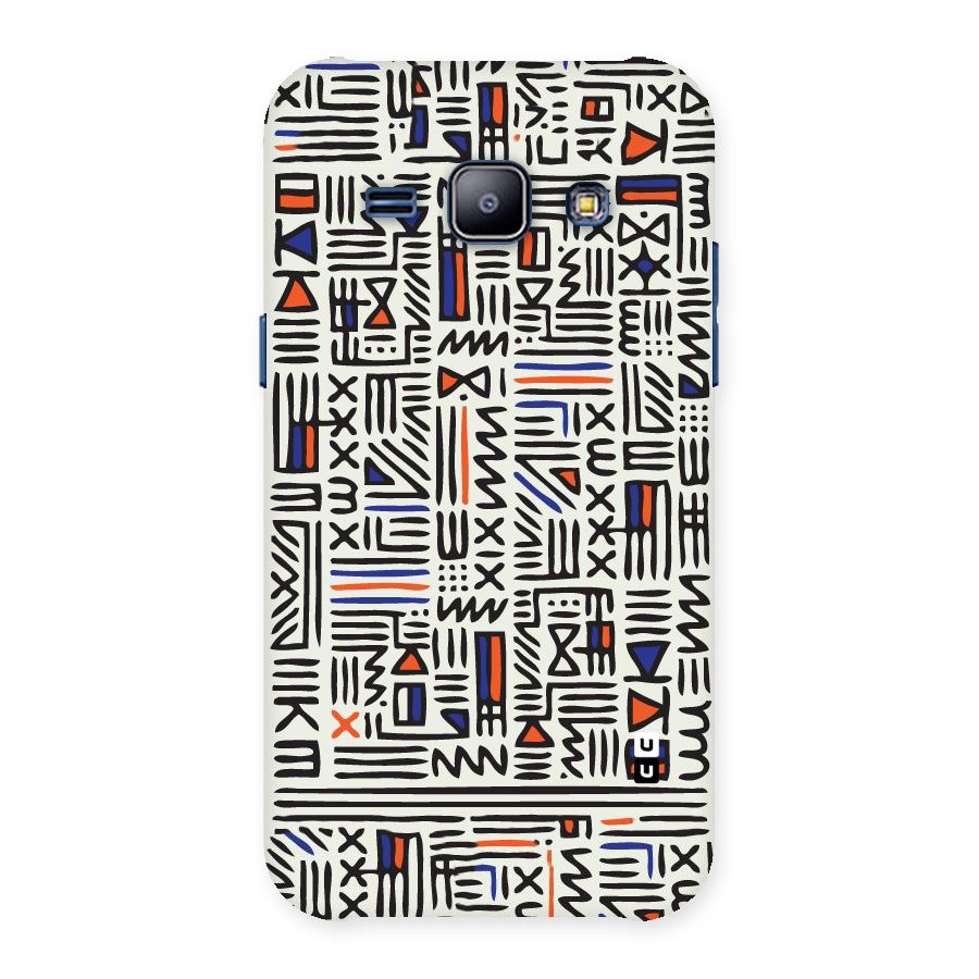 Orange Blue Number Back Case for Galaxy J1