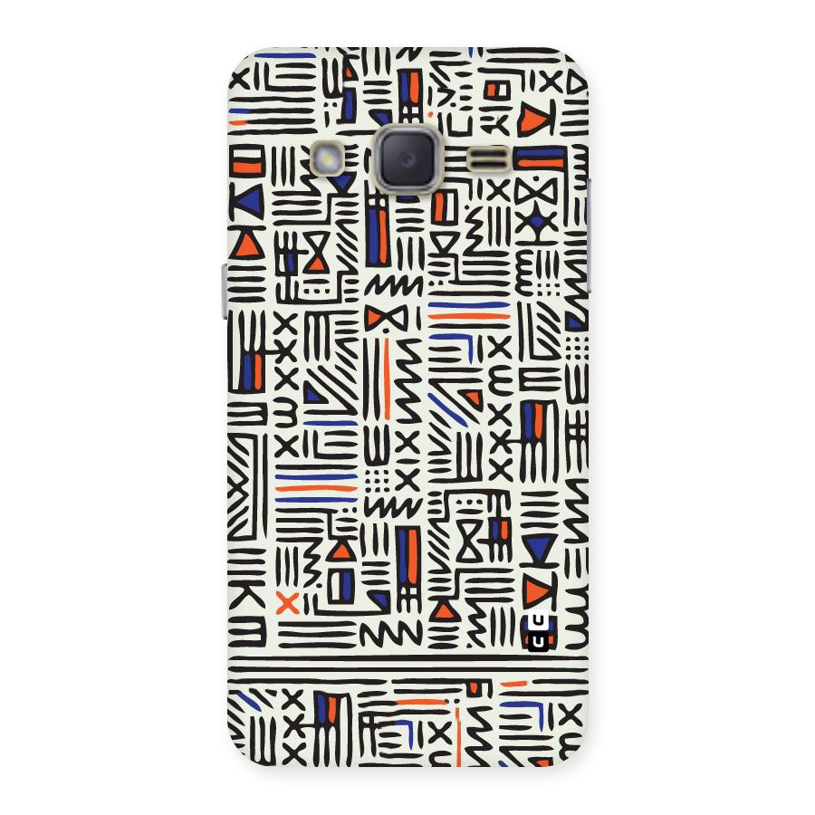 Orange Blue Number Back Case for Galaxy J2