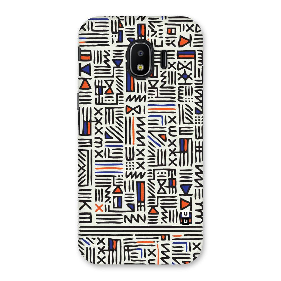 Orange Blue Number Back Case for Galaxy J2 Pro 2018
