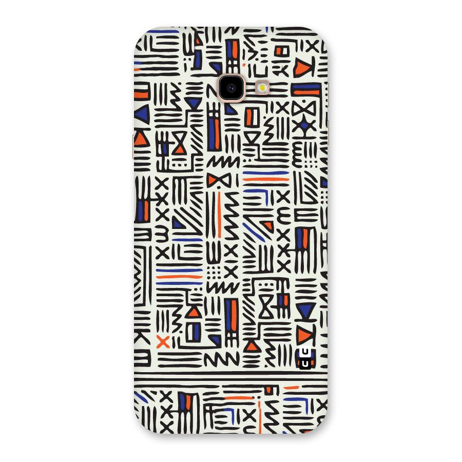 Orange Blue Number Back Case for Galaxy J4 Plus