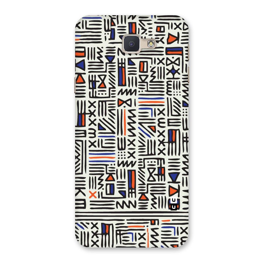 Orange Blue Number Back Case for Galaxy J5 Prime