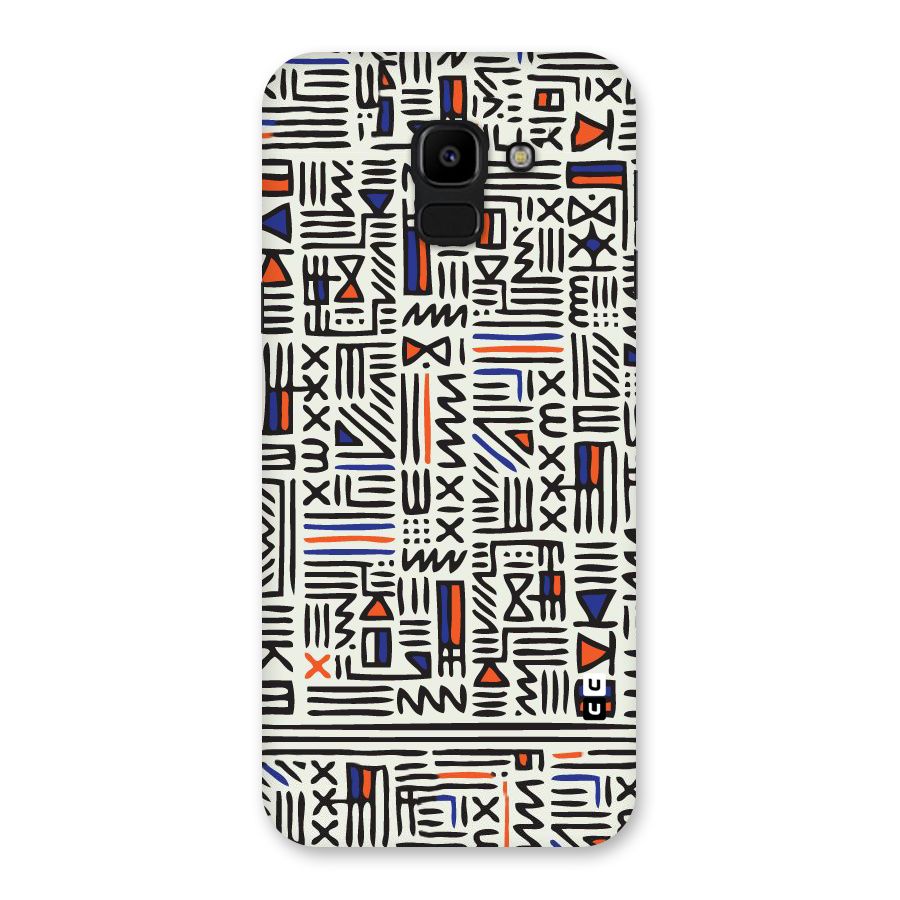 Orange Blue Number Back Case for Galaxy J6