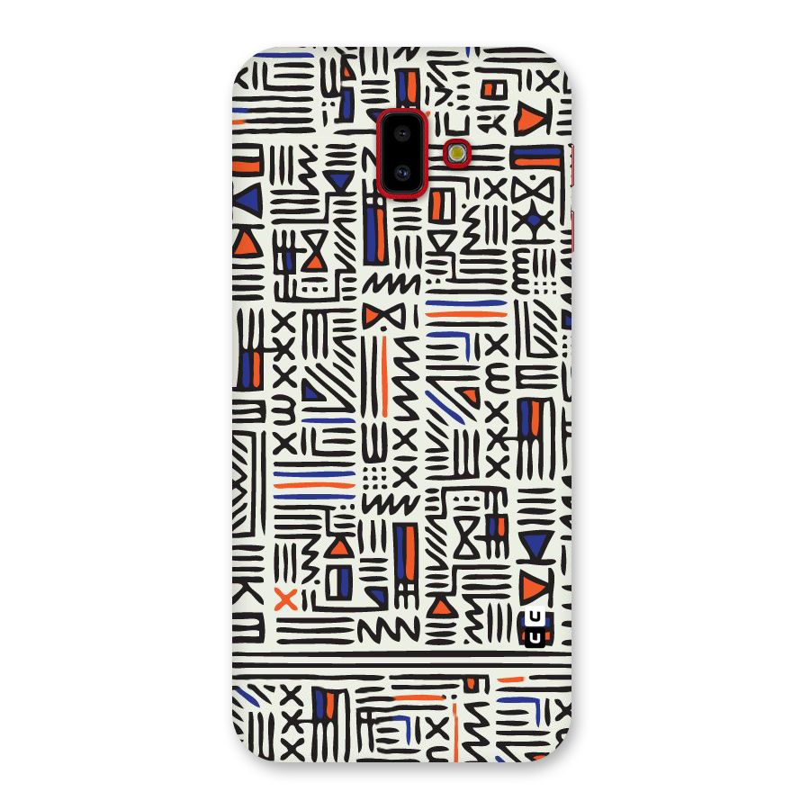 Orange Blue Number Back Case for Galaxy J6 Plus