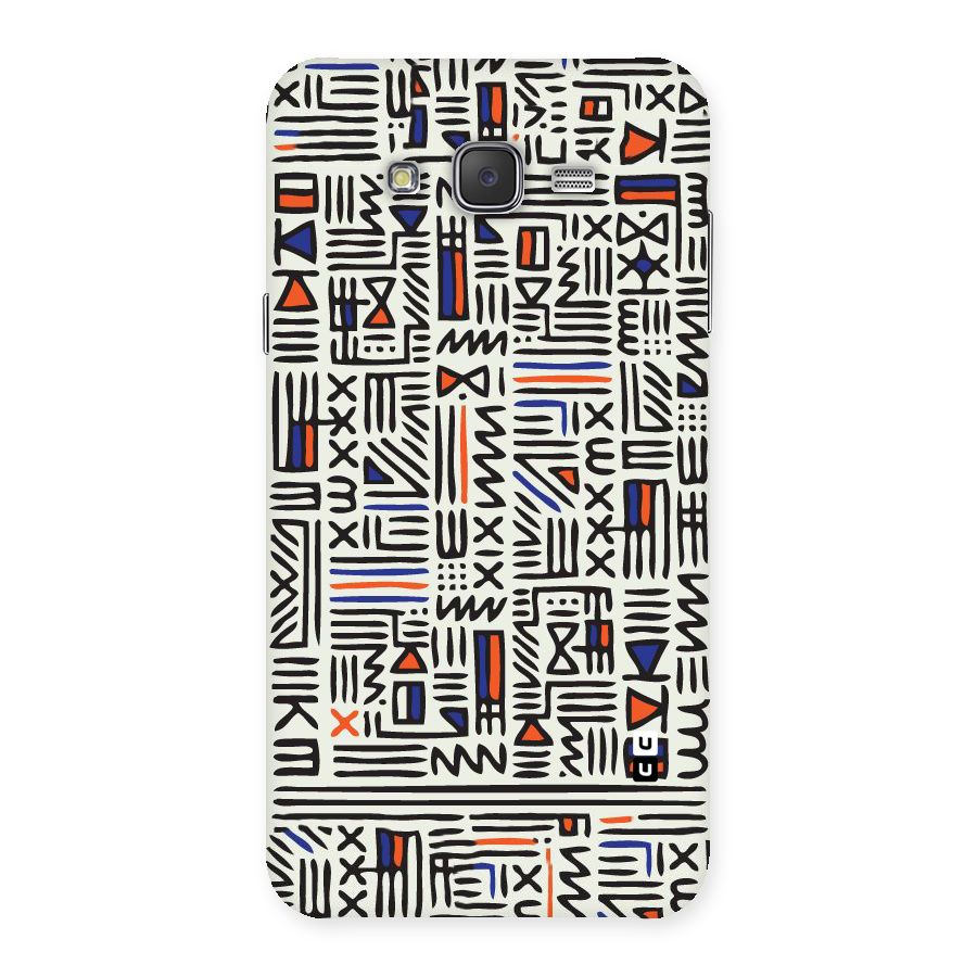 Orange Blue Number Back Case for Galaxy J7