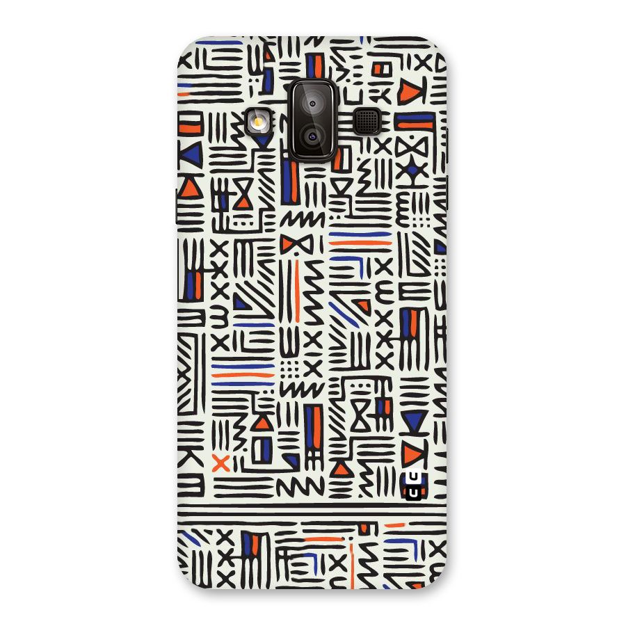 Orange Blue Number Back Case for Galaxy J7 Duo