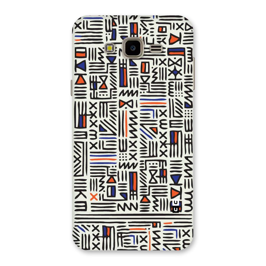 Orange Blue Number Back Case for Galaxy J7 Nxt