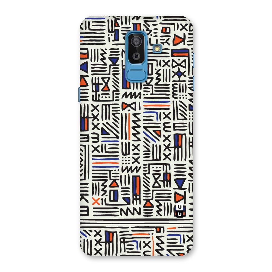 Orange Blue Number Back Case for Galaxy J8