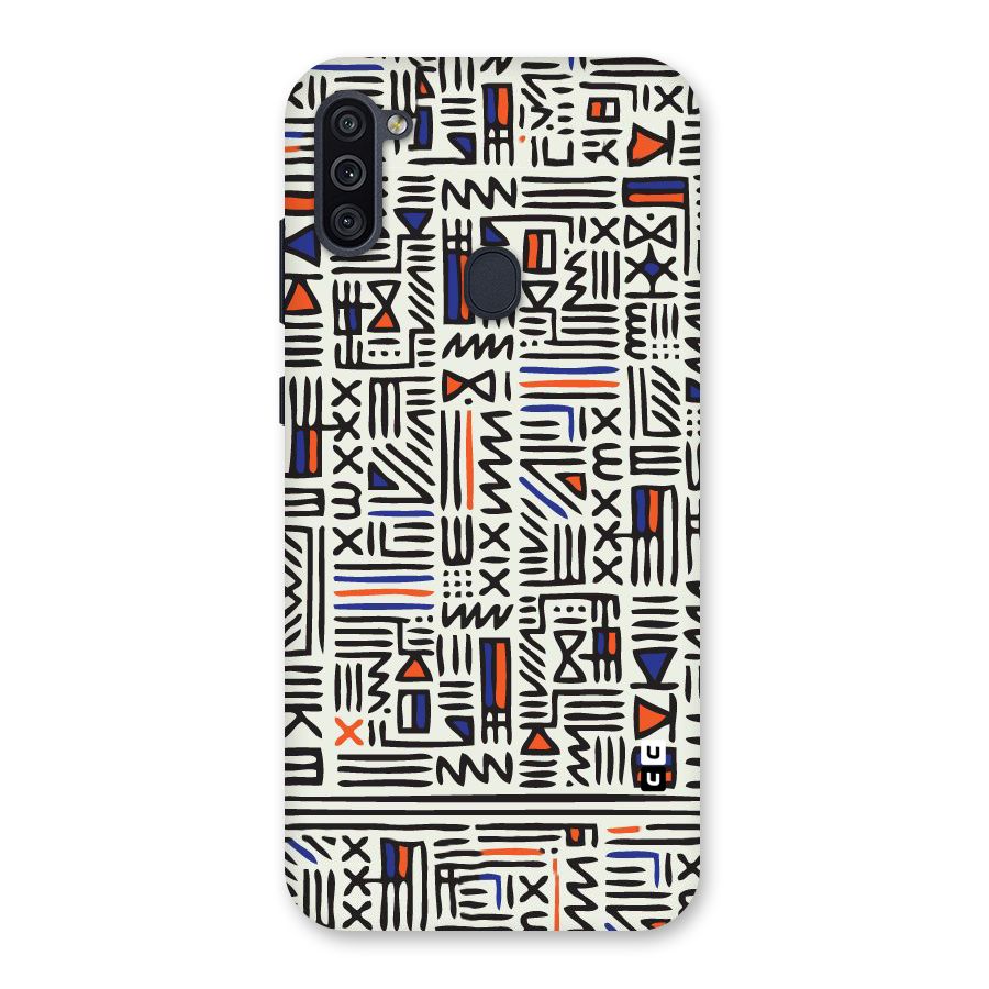 Orange Blue Number Back Case for Galaxy M11