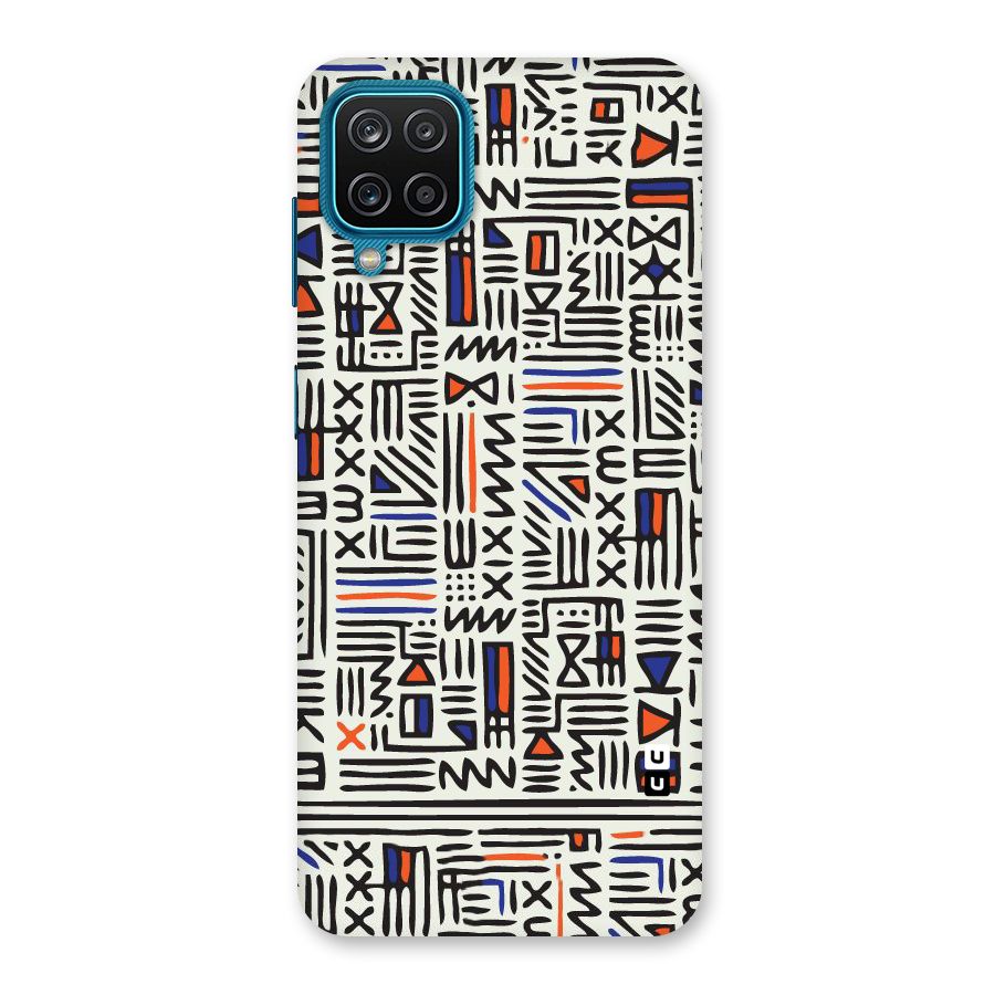 Orange Blue Number Back Case for Galaxy M12