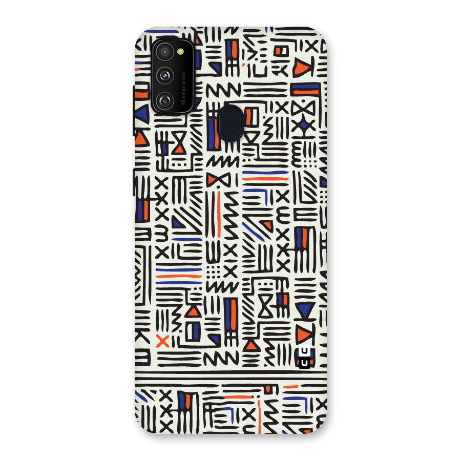 Orange Blue Number Back Case for Galaxy M30s