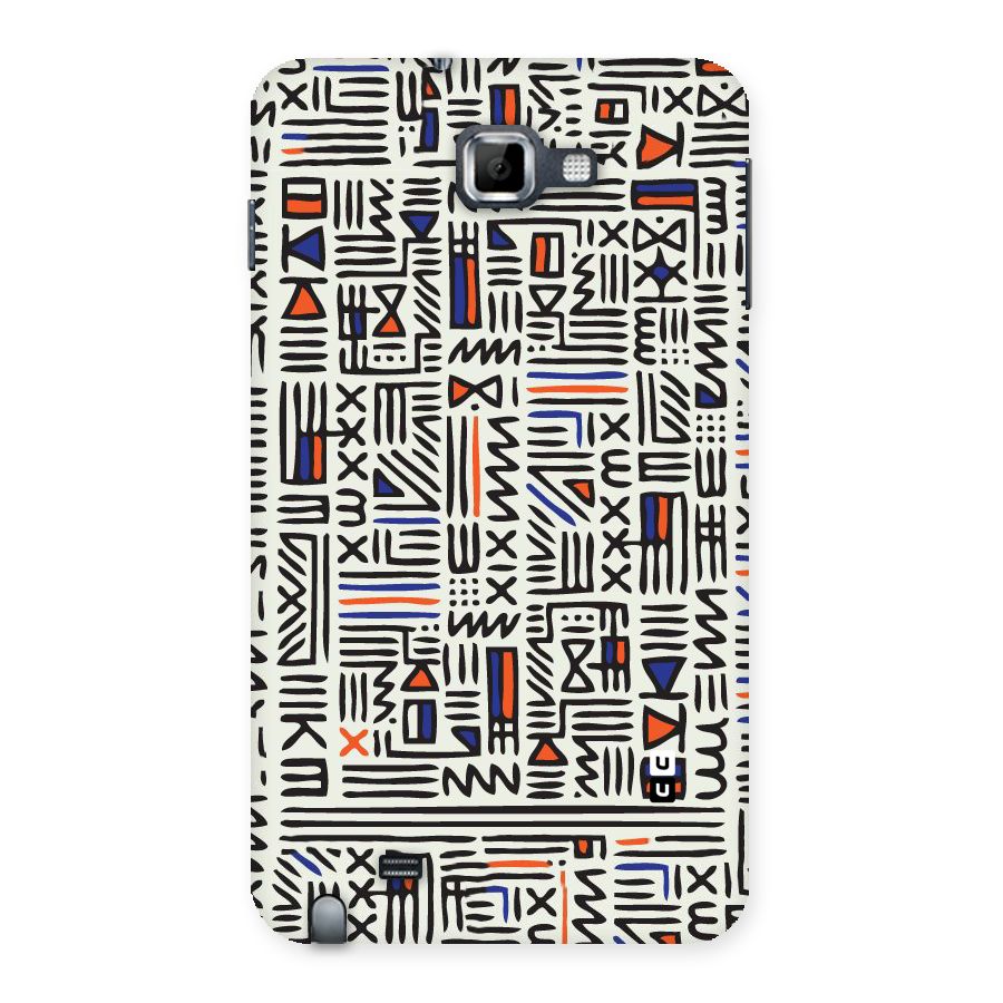 Orange Blue Number Back Case for Galaxy Note
