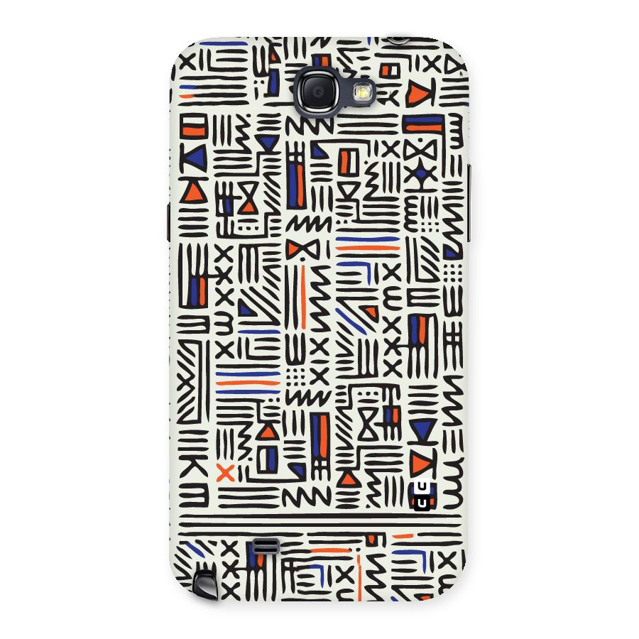 Orange Blue Number Back Case for Galaxy Note 2