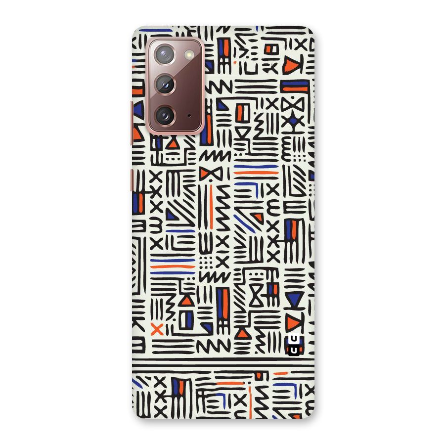 Orange Blue Number Back Case for Galaxy Note 20
