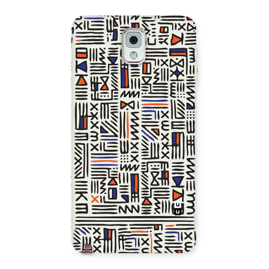 Orange Blue Number Back Case for Galaxy Note 3