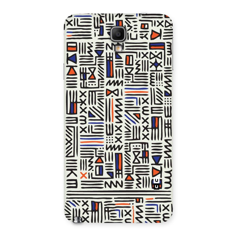 Orange Blue Number Back Case for Galaxy Note 3 Neo