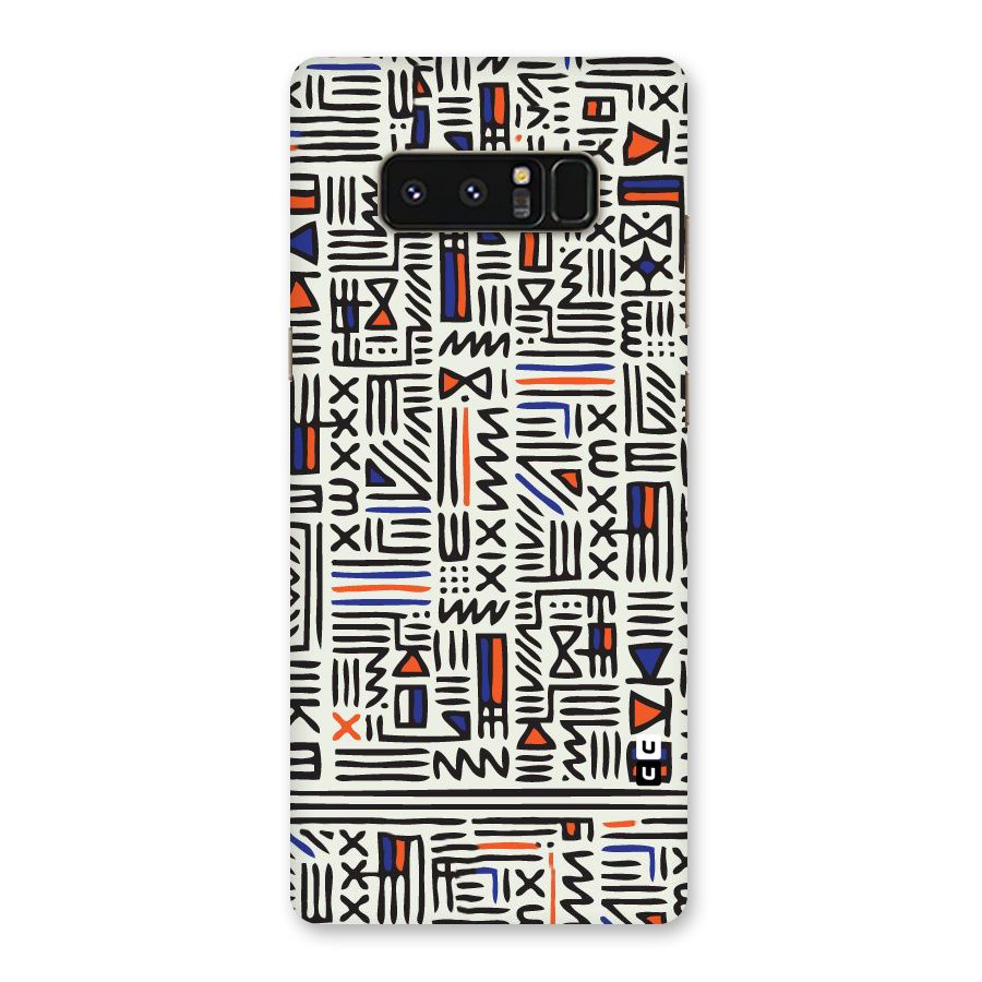 Orange Blue Number Back Case for Galaxy Note 8