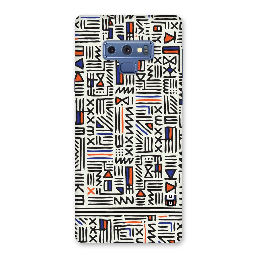 Orange Blue Number Back Case for Galaxy Note 9