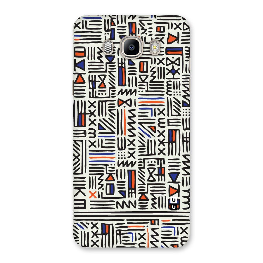 Orange Blue Number Back Case for Galaxy On8