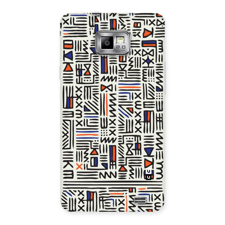 Orange Blue Number Back Case for Galaxy S2