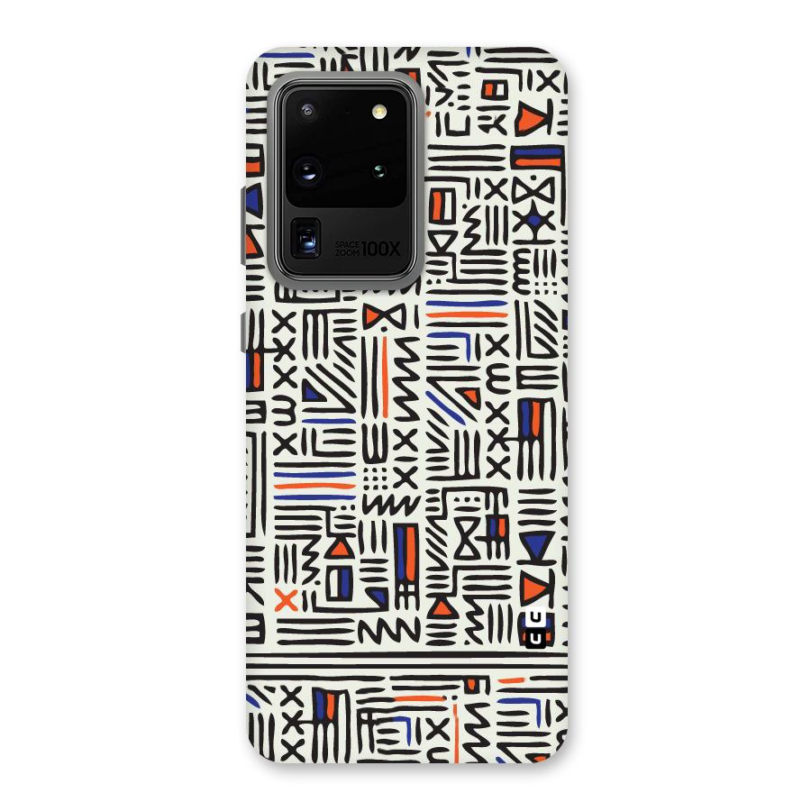 Orange Blue Number Back Case for Galaxy S20 Ultra