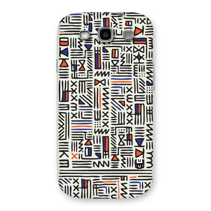 Orange Blue Number Back Case for Galaxy S3