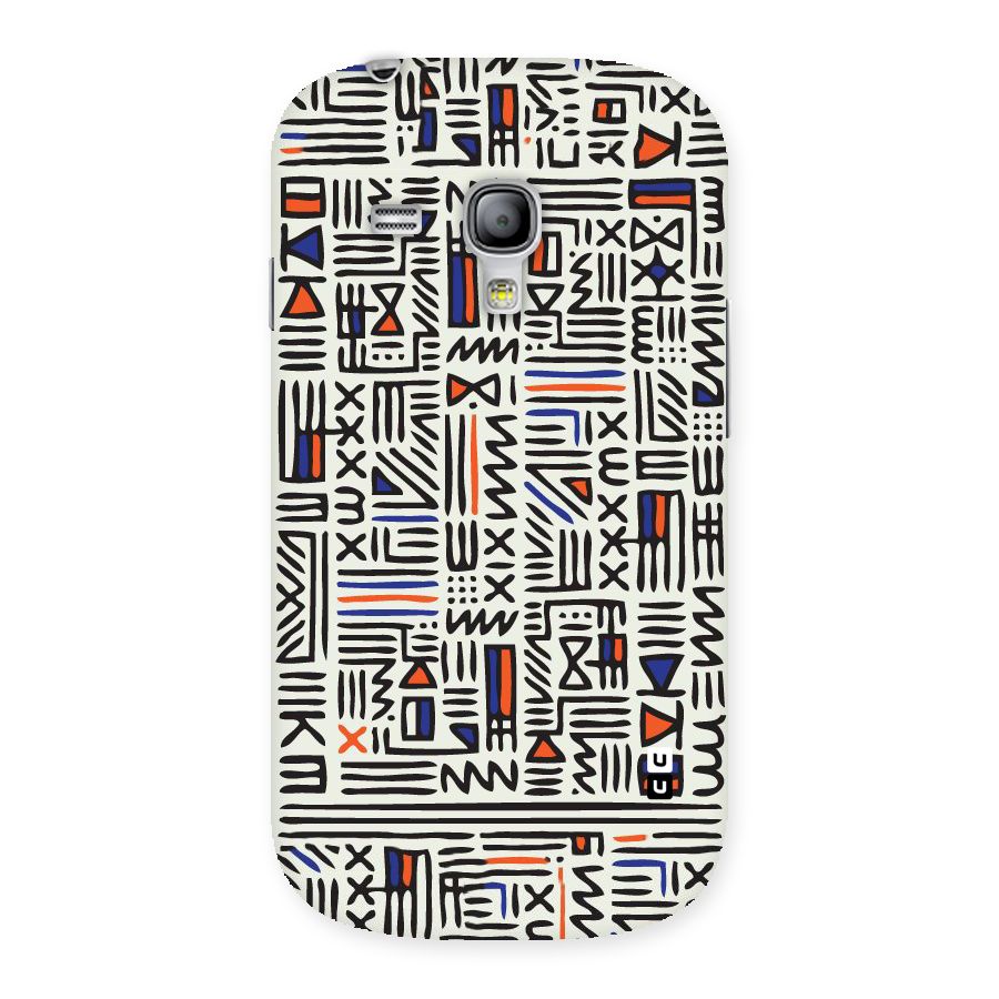Orange Blue Number Back Case for Galaxy S3 Mini