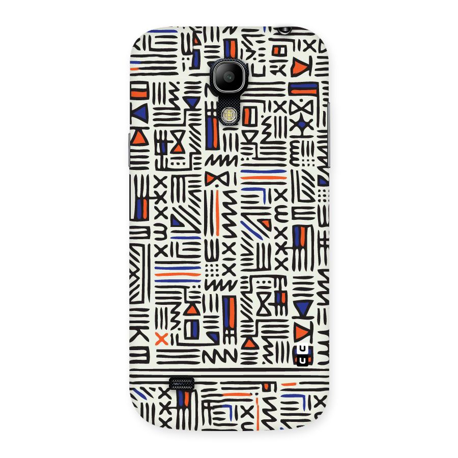 Orange Blue Number Back Case for Galaxy S4 Mini