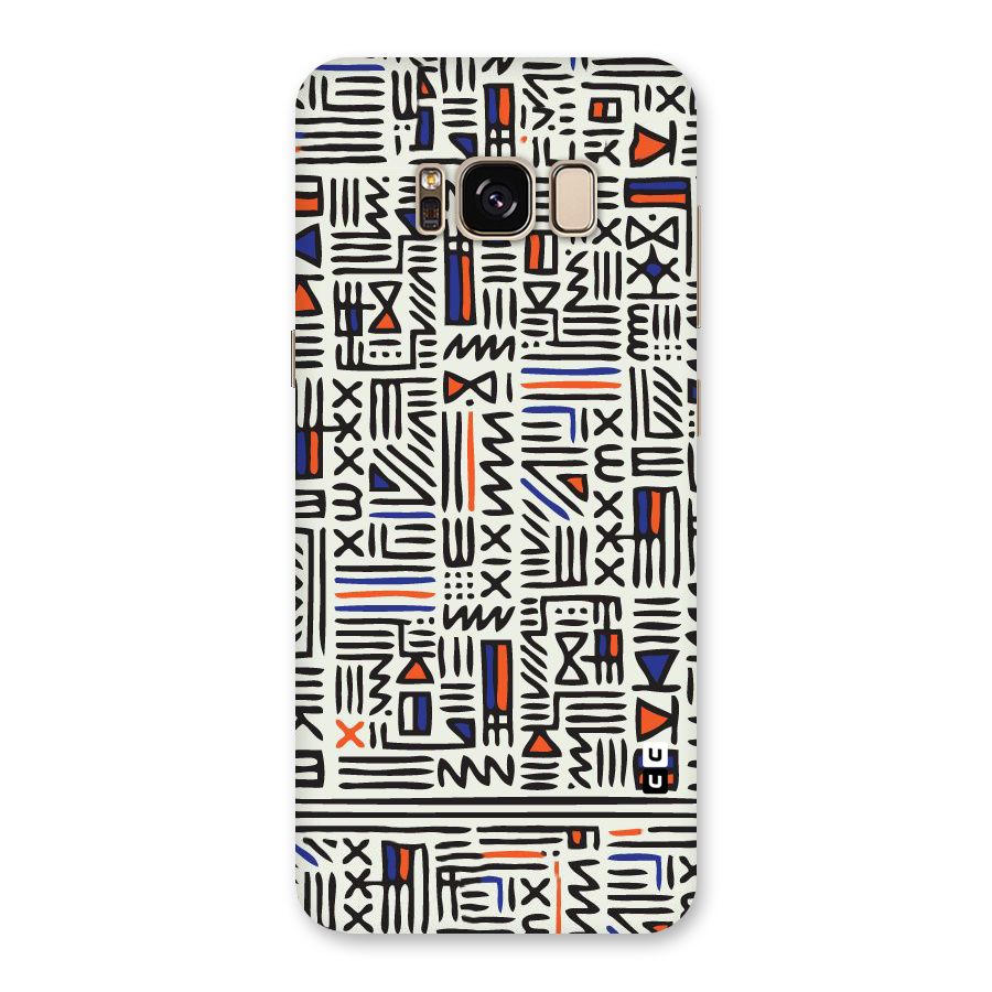 Orange Blue Number Back Case for Galaxy S8