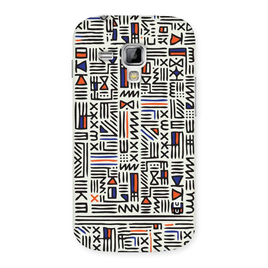 Orange Blue Number Back Case for Galaxy S Duos