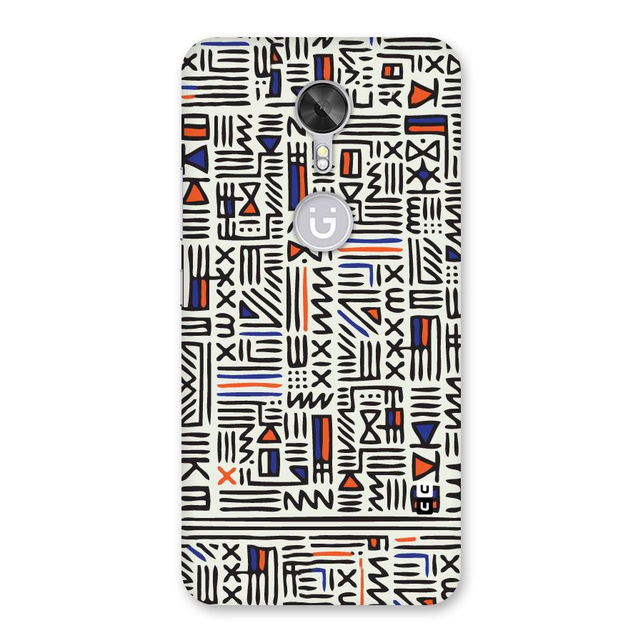 Orange Blue Number Back Case for Gionee A1